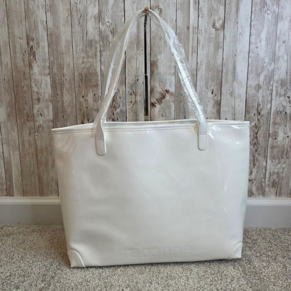 Paco Rabanne Tote Bag Medium White - Picture 1 of 9